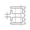 ТЭН духовки 2450W, L378х364мм 400011225944 / Код: 4399 | Orenten.ru